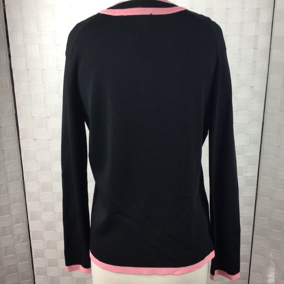Grace Lewis Sweater Set, Black/Pink, Petite Small - Picture 3 of 9